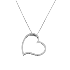 Conjunto corazon Araceli sin piedra, blanco. Di&aacute;metro 2,7 aprox