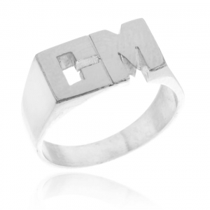 Anillo sello rectangular mediano 0,8 x 1,4 cm