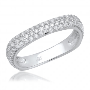 Anillo medio sin fin linea premium, cuadrado, blanco