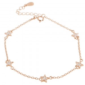 Pulsera estrellas pavee, rosada