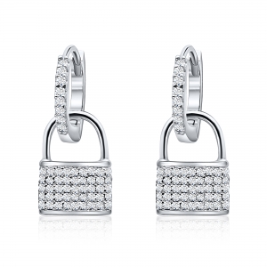 Par aros linea Premium, blanco, candado.