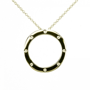 Conjunto linea premium, arandela con piedras, amarillo