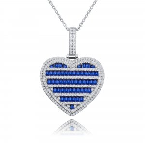 Conjunto corazon linea premium con azul rodinado