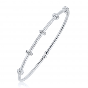 Pulsera hilos, con 5 apliques con piedras