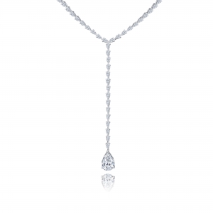 GARGANTILLA CORBATERO PREMIUM RODINADA CON NAVETTE Y GOTA CUBIC