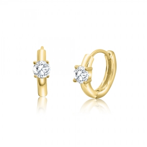 PAR AROS ARGOLLA 1 CUBIC PREMIUM DORADO 12 MM