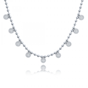 COLLAR BOLITA HAPPY DIAMONDS RODINADO PAVEE