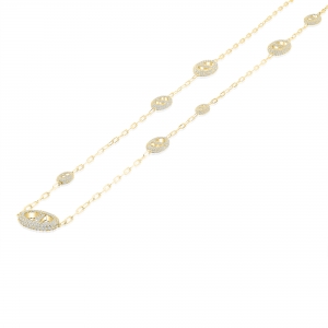 COLLAR MARINERO LARGO 90 CMS AMARILLO Y BLANCO