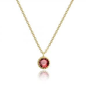CONJUNTO SU GRANDE RUBI CON CADENA AMARILLA