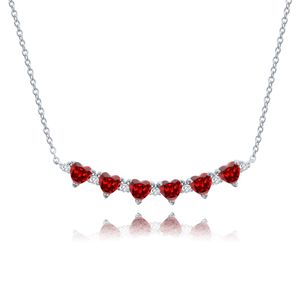 Conjunto corazones rojos