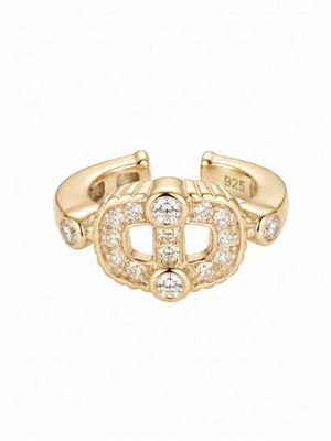 Earcuff Link1945 LinkMe dorado con piedras blancas	