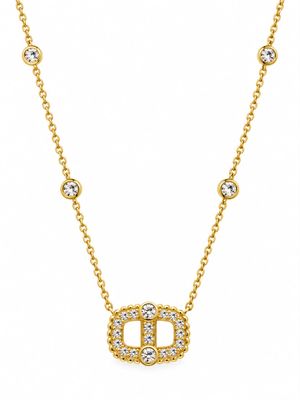 Collar LinkMe dorado full pavee