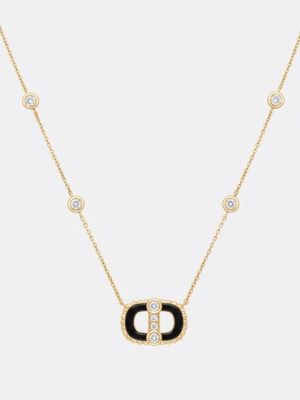 Collar LinkMe dorado full onix
