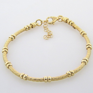 pulsera hilos semirigida amarilla