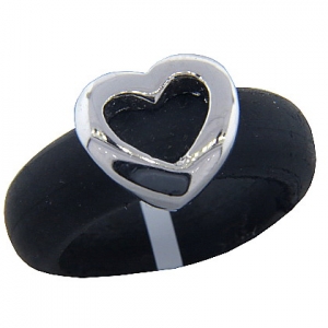 anillo caucho corazon sin piedra platabella