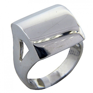 anillo platabella rodinado bombe invertido