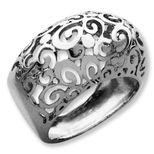 anillo arabesco calado tubo