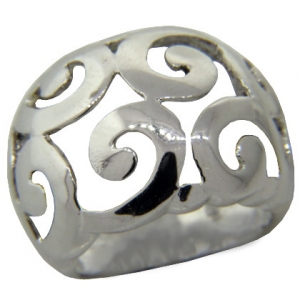 Anillo bombe arabesco redondeado platabella