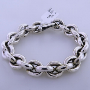 pulsera rolo gruesa, cierre marinero