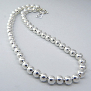 collar bolitas 9 mm ( precio x 40 cms )	