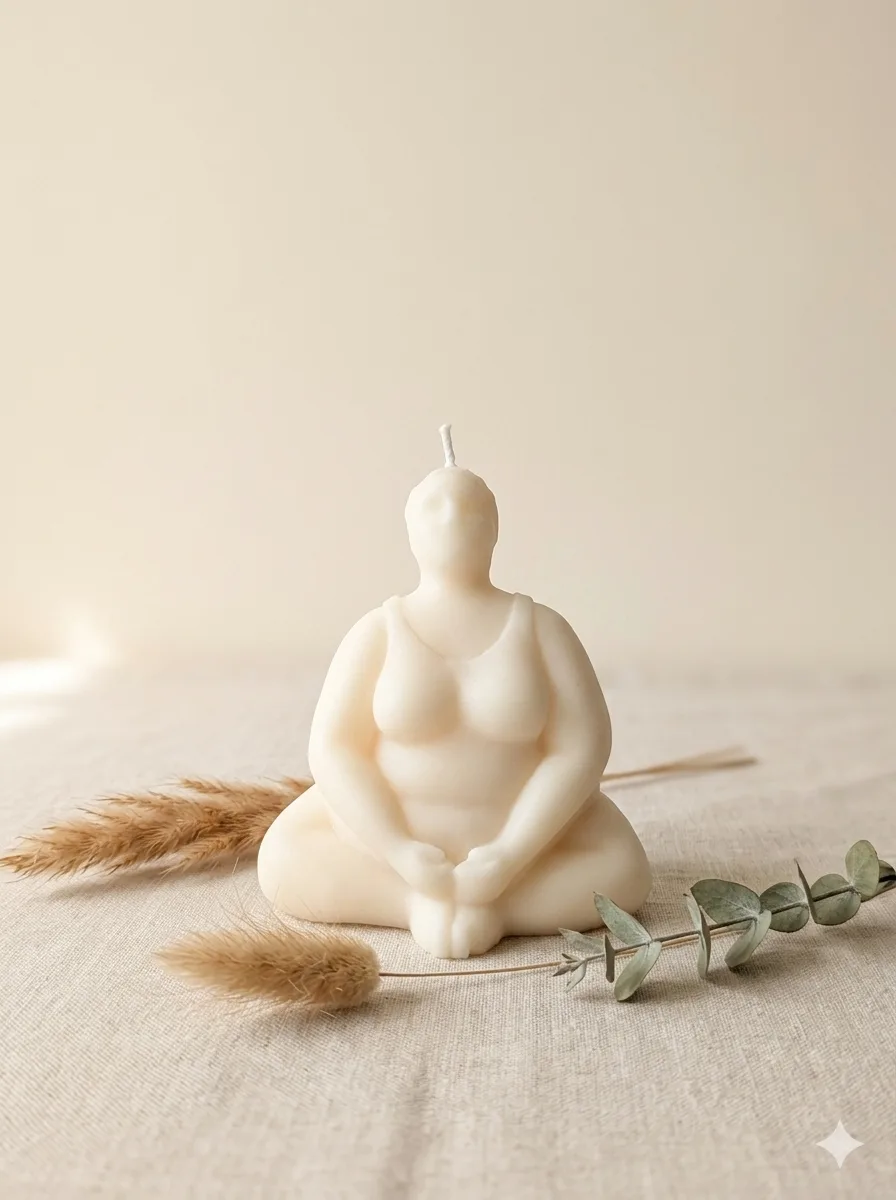 Yogafrau — Schneidersitz, Arme unten