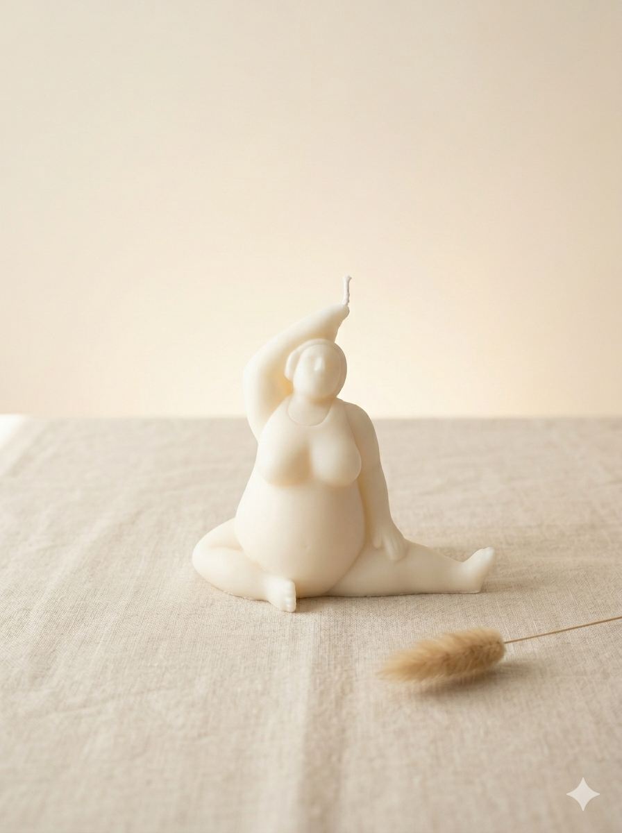 Yogafrau — ein Bein zur Seite, Arm hoch