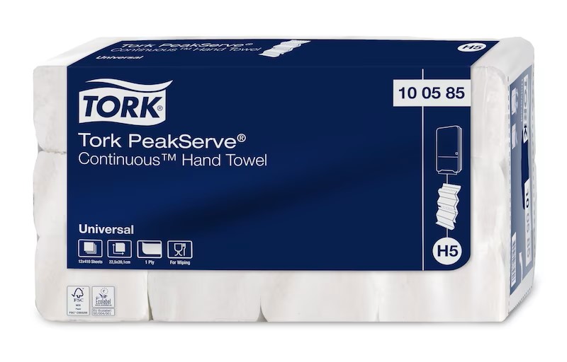 Tork PeakServe Continuous Hand Towel 1ply Universal 410s x 12