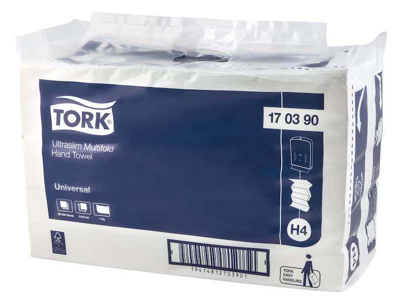 Tork Ultraslim Multifold Hand Towel 1ply Universal H4 180s x 20