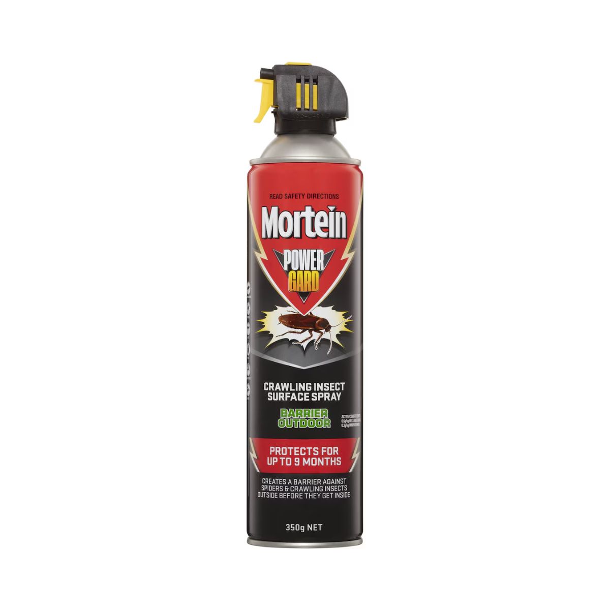 Mortein Powergard Crawling Insect Surface Spray Barrier Outdoor 350g x 6