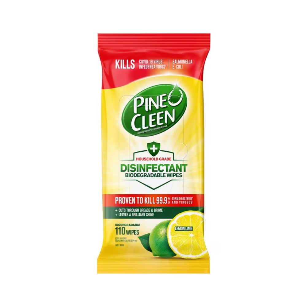 Pine O Cleen Disinfectant Wipes Lemon 110s x 8
