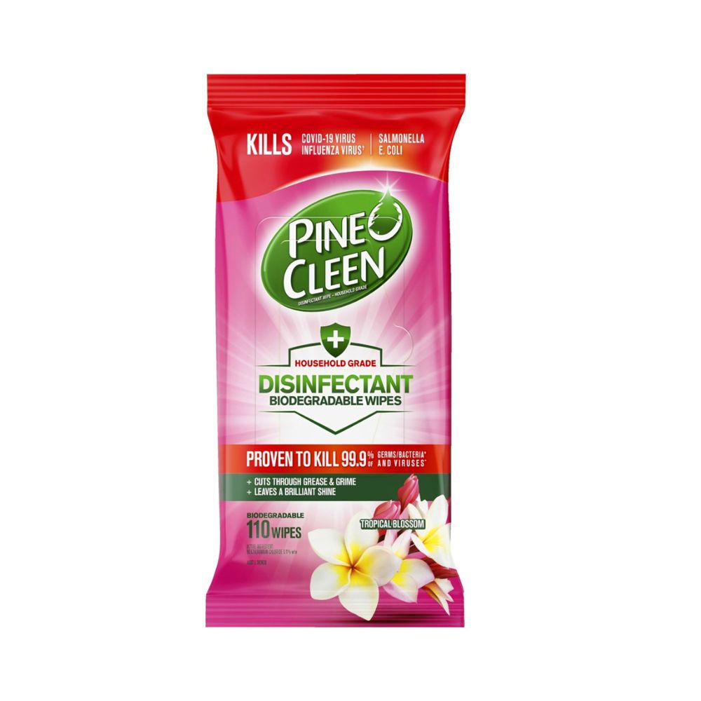 Pine O Cleen Disinfectant Wipes Tropical Blossom 110s x 8