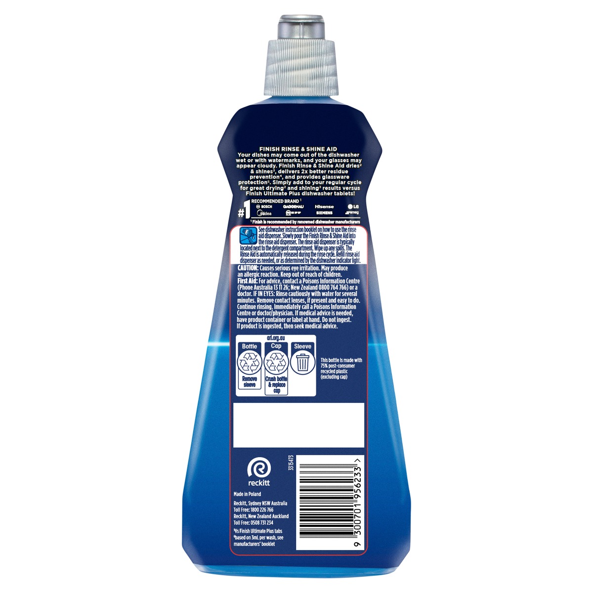 Finish Rinse & Shine Aid Regular 500ml x 6