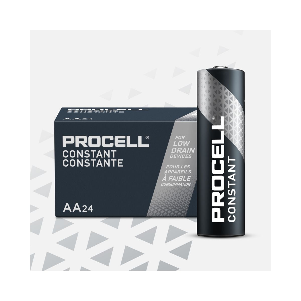 Procell Constant Batteries AA 1.5V Singles 24pk Grey Inner Box