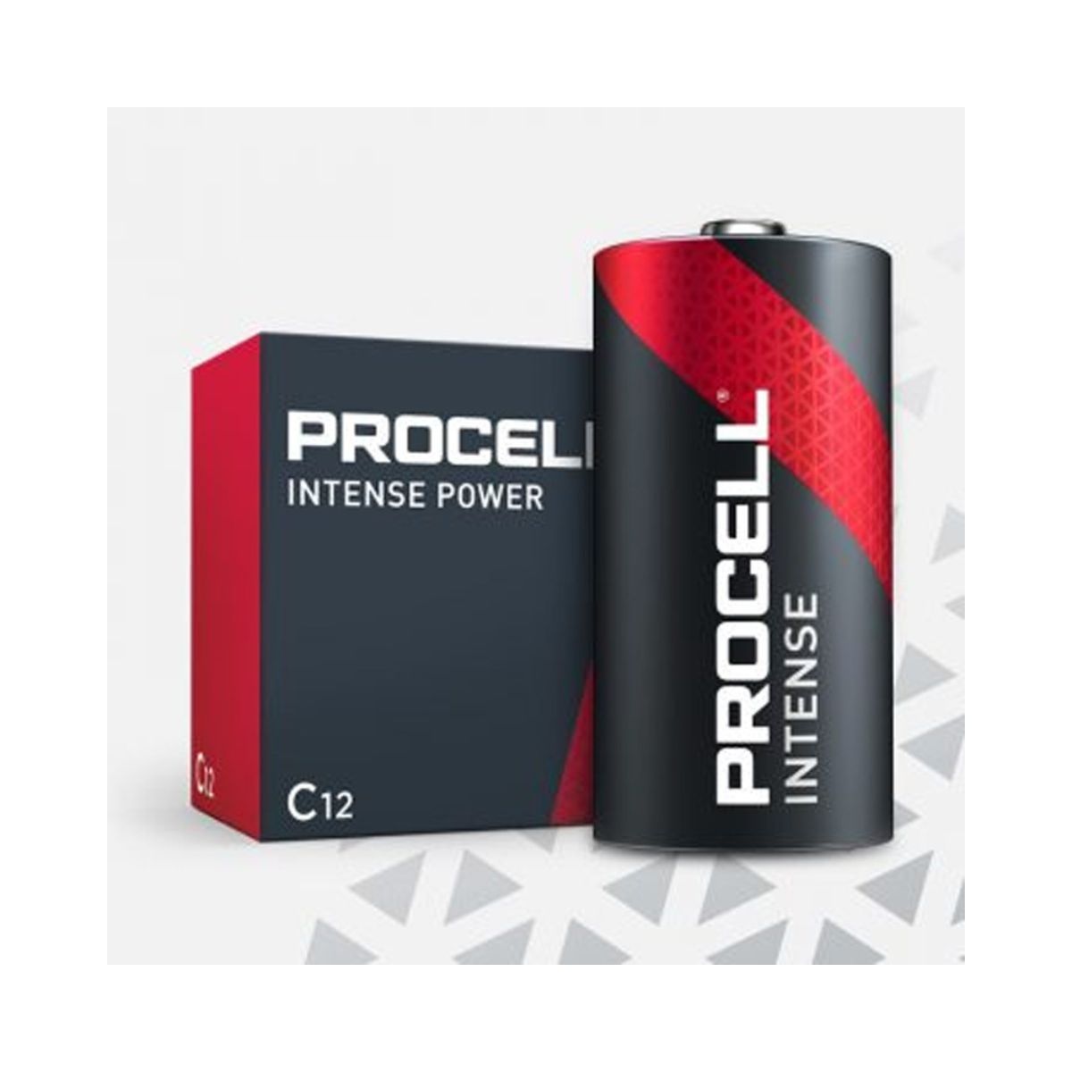 Procell Intense Batteries C 1.5V Singles 12pk Blk/Red Inner Box