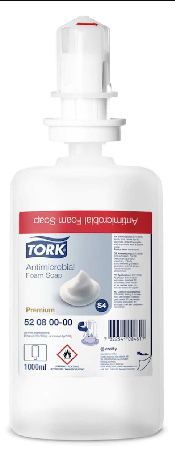 Tork Antimicrobial Foam Soap S4 1000ml x 6