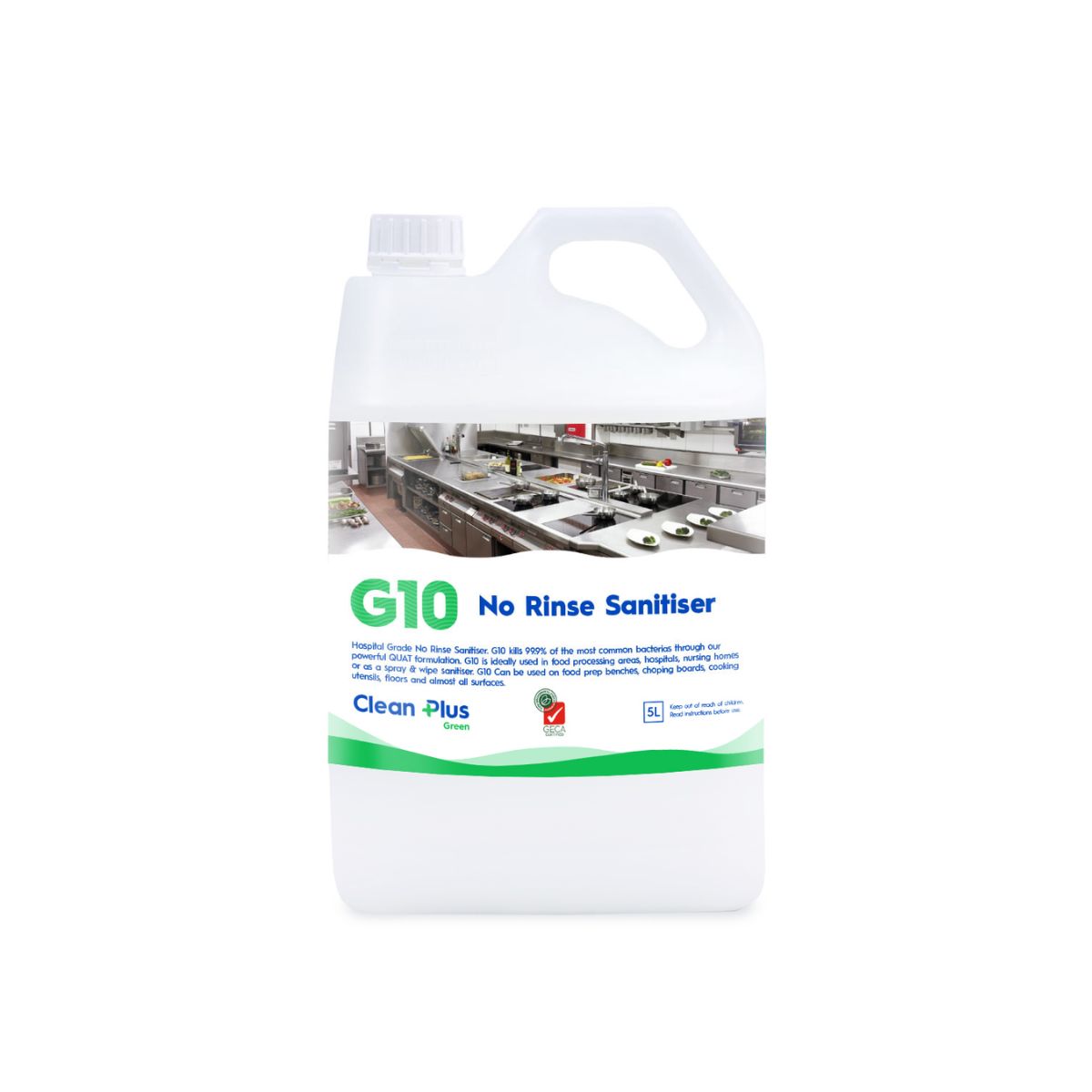 Clean Plus G10 - No Rinse Sanitiser 5L - GECA