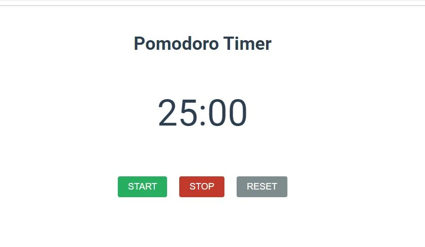 Pomodoro Timer project preview