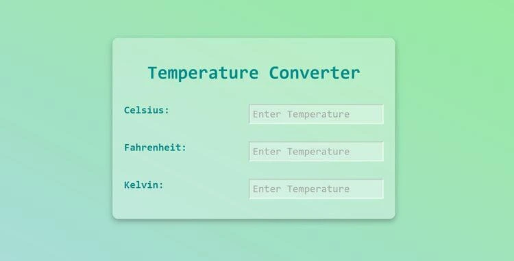 Temperature Converter project preview