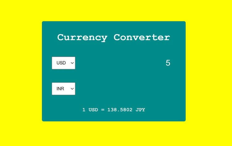 Currency Converter project image