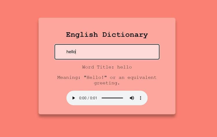 English Dictionary project image