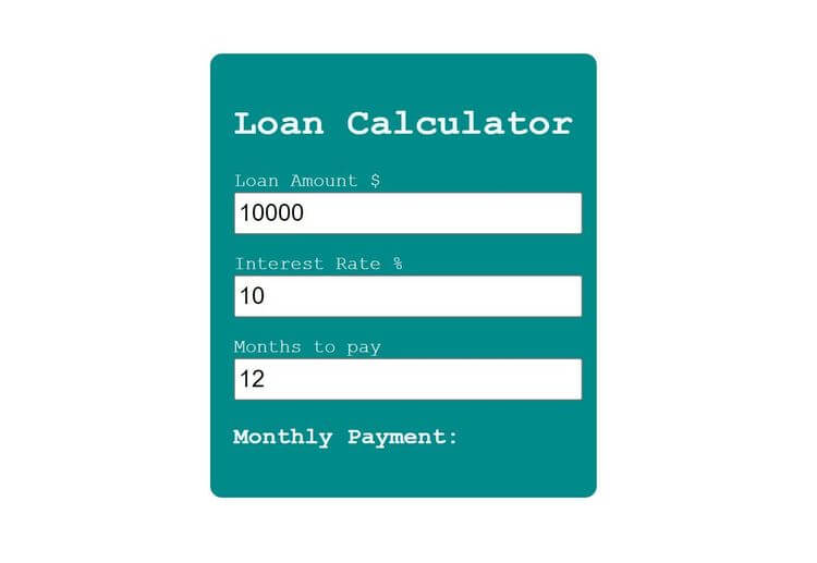 Loan Calculator project image