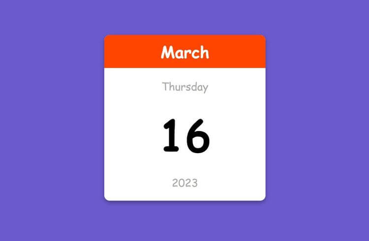 Mini Calendar project image