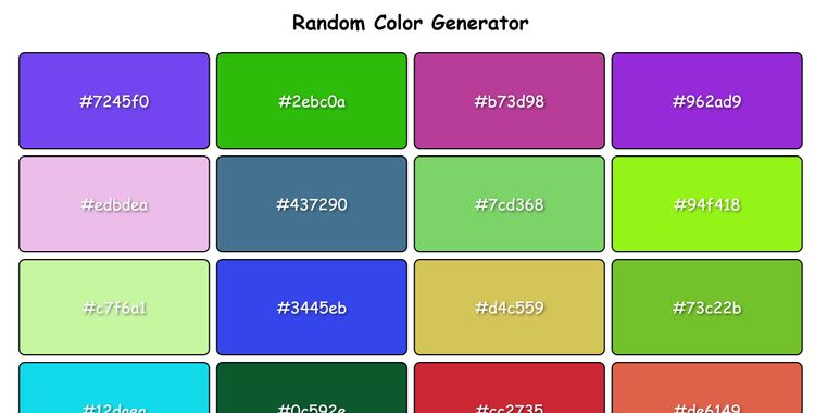 Random Color Generator project image