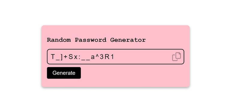 Random Password Generator project image