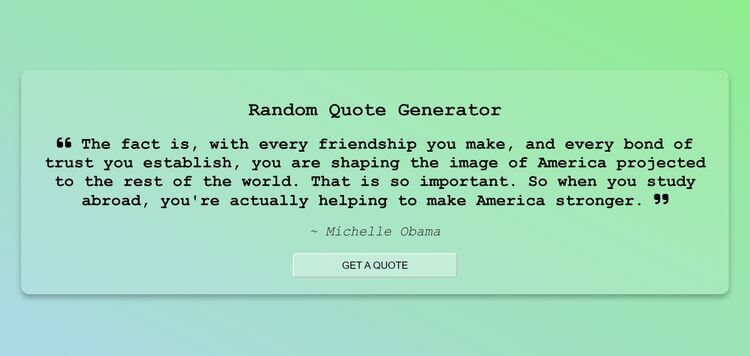 Random Quote Generator project image