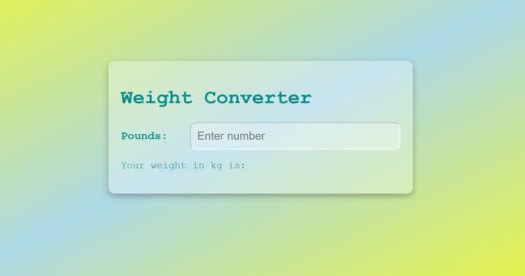 Weight Converter project image
