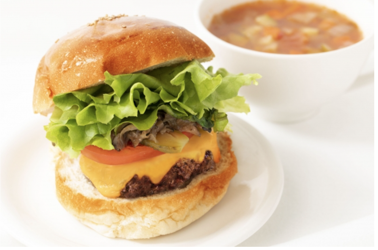 A "Silk Burger" made 50 % from silkworms https://www.ellieinc.co.jp/products