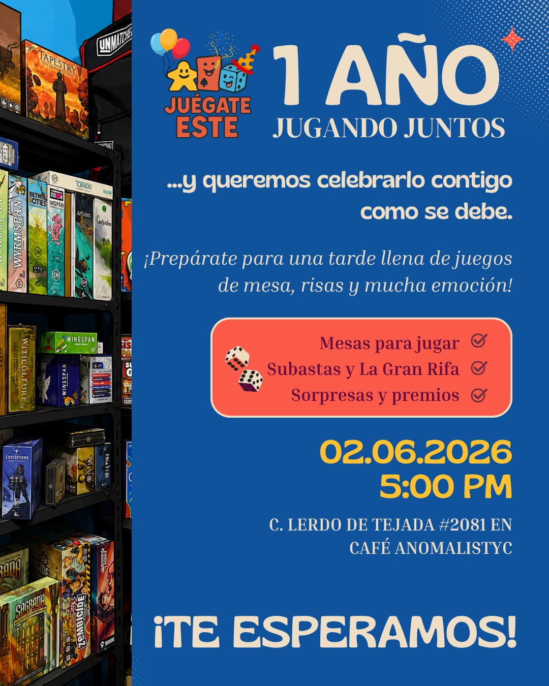 Flayer - 1er Aniversario de Juégate Este