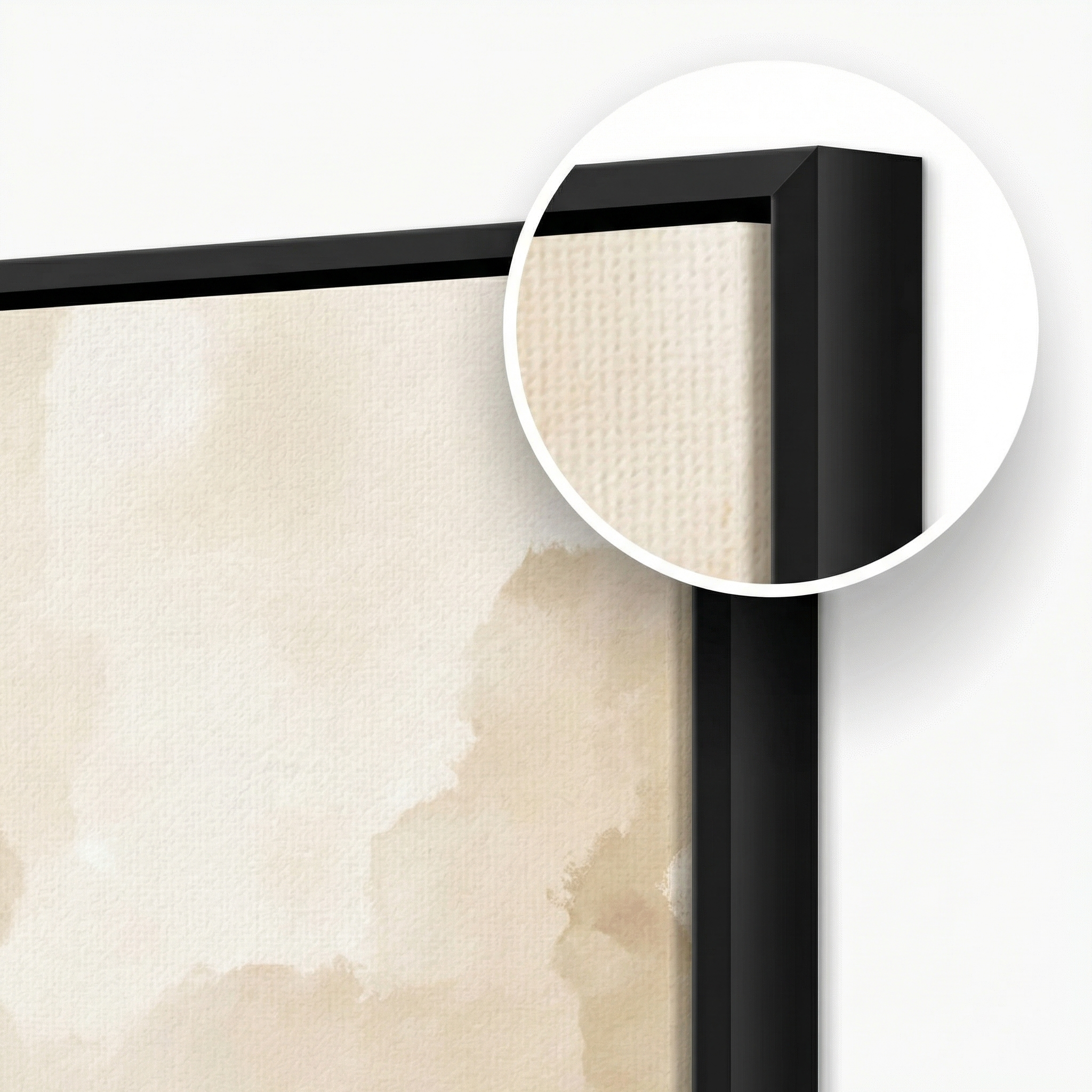 Black frame on textured wall