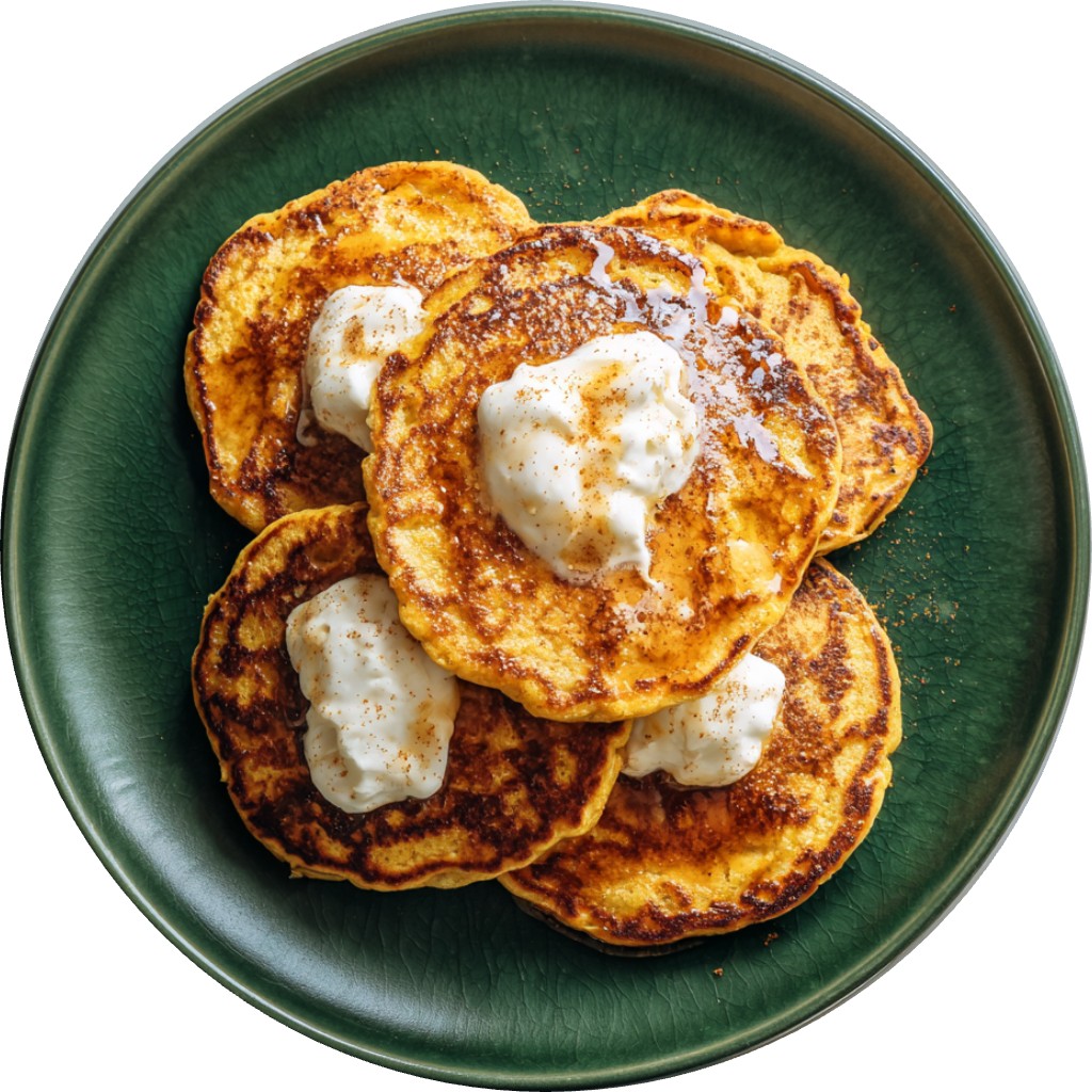 High Protein Pumpkin Spice Cottage Cheese Pancakes